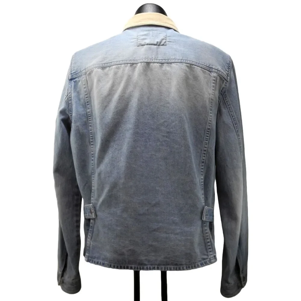 Ralph Lauren Jean Jacket Women's Large Blue Denim Tan Corduroy Collar/Cuffs - Picture 8 of 10